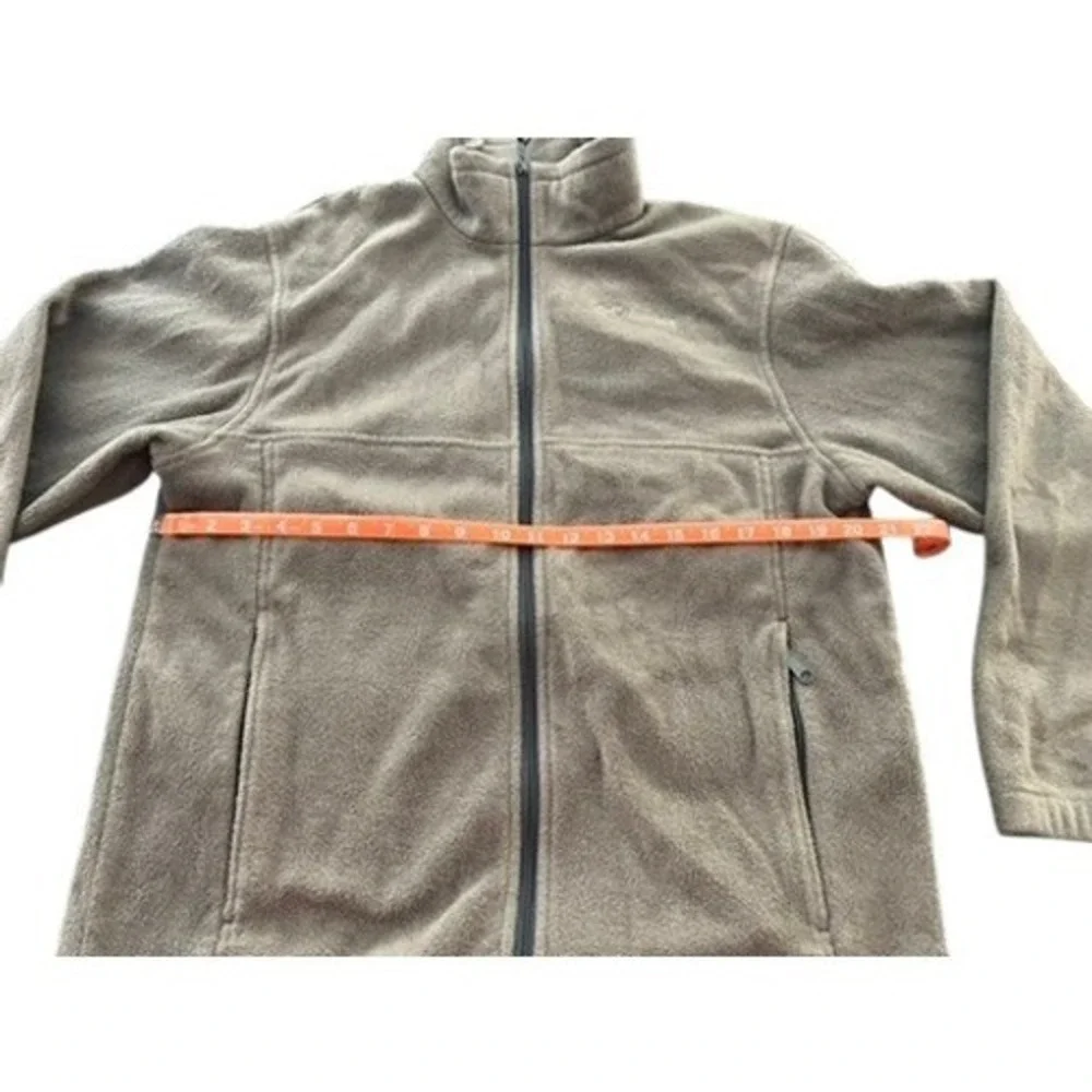 Columbia‎ Mens Full Zip Fleece Jacket Tan Brown Outdoor Hiking Layer Medium